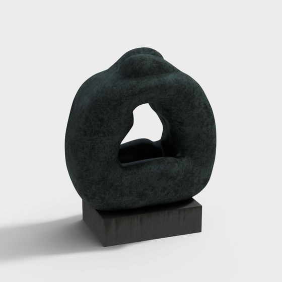 Twisted Ring 3D model - Abstract Art Design