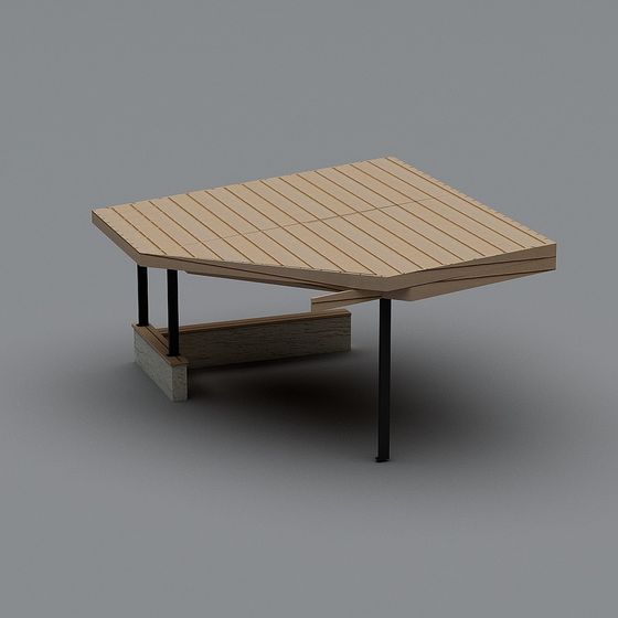 Stylish Foldable Outdoor Table 3D Model