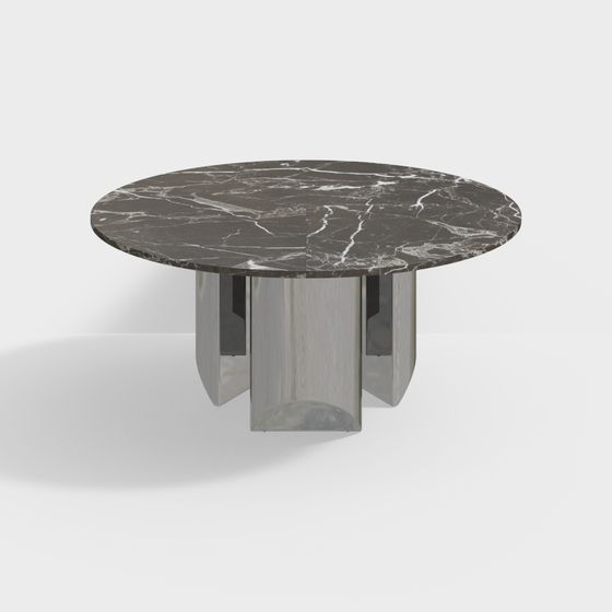 Elegant Low-Poly Round Table 3D Model for Modern Spaces