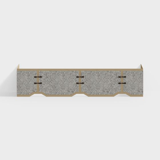Elegant Concrete Partition Wall 3D model for Modern Projects