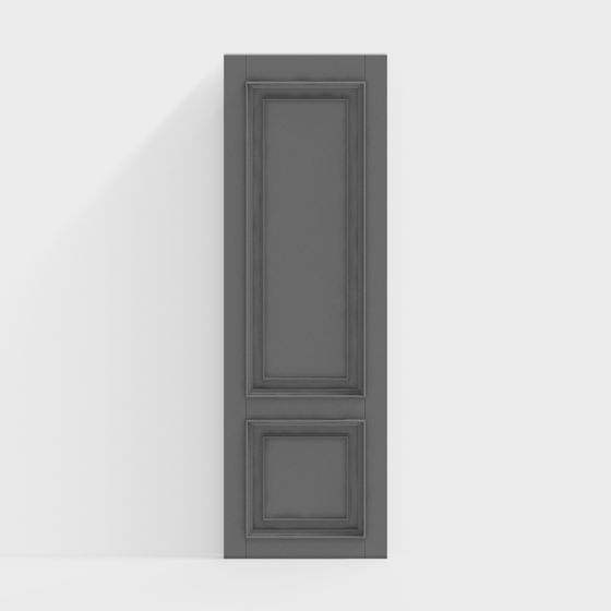 Stylish Gray Low-Polygon Door 3D Model for Creative Projects