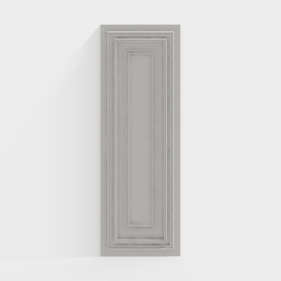 Elegant Low-Polygon 3D Door Panel Model