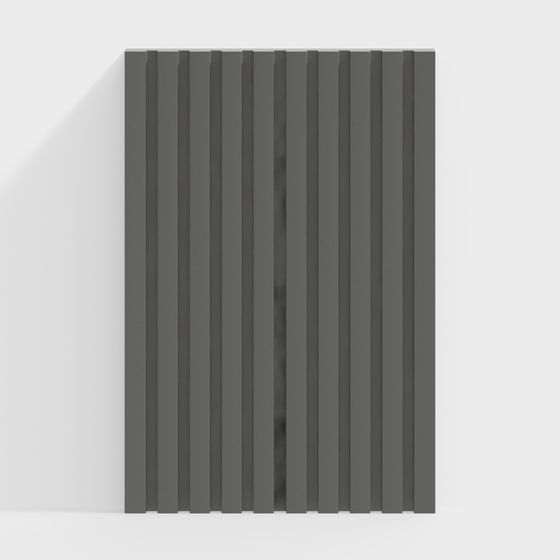 Low Poly Vertical Striped Wall 3D model