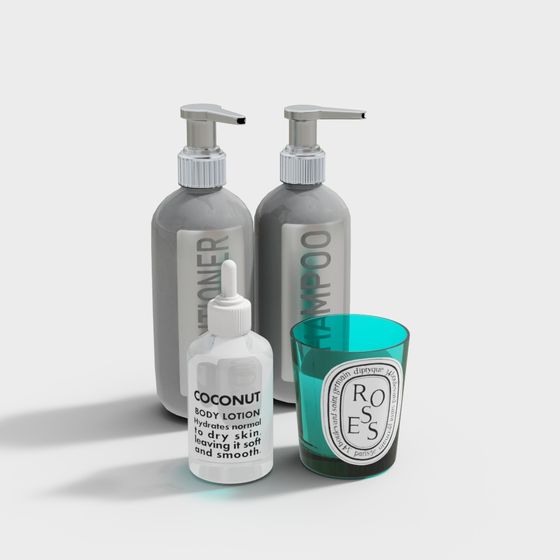 Stylish Low-Poly Daily Essentials 3D model