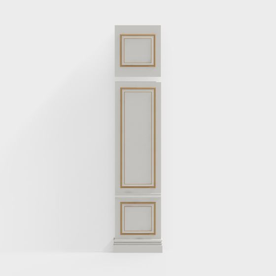 Elegant Low-Polygon Wall Panel 3D model
