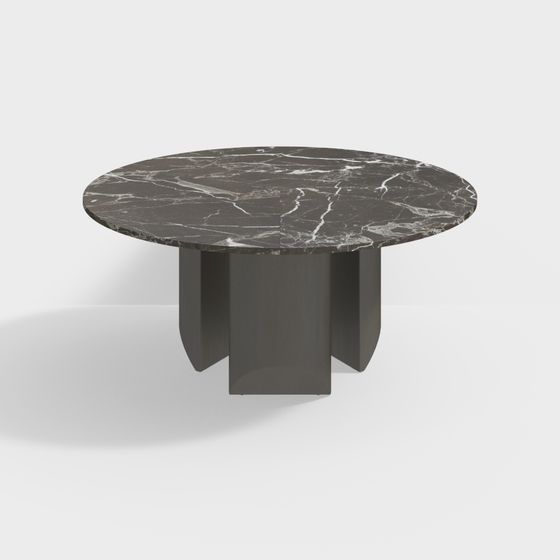 Elegant Round Table 3D model for Modern Interiors