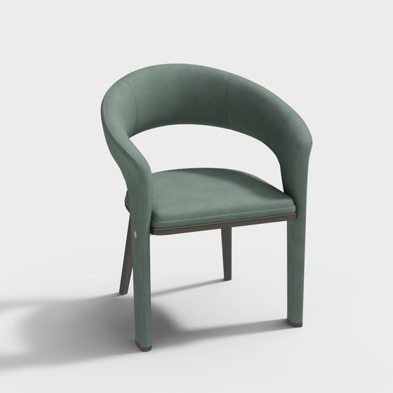 Elegant Curve Chair 3D model for Modern Interiors