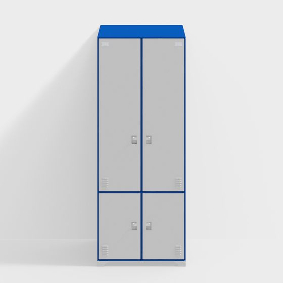 Stylish Low-Polygon Storage Cabinet 3D model