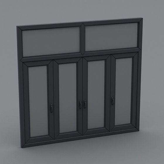 Stylish Low Poly Window 3D model