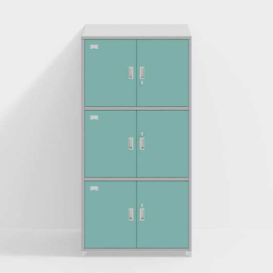 Urban Locker Low-Poly 3D Model