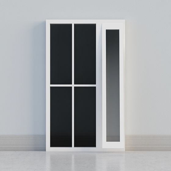 Modern Low-Poly Glass Door 3D model