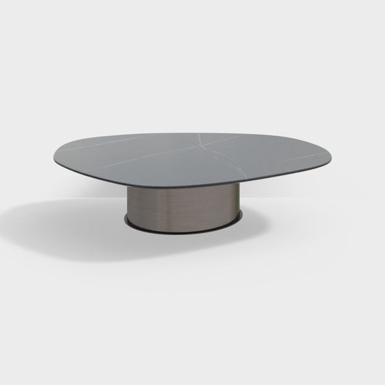 Stylish Low Poly Round Table 3D Model