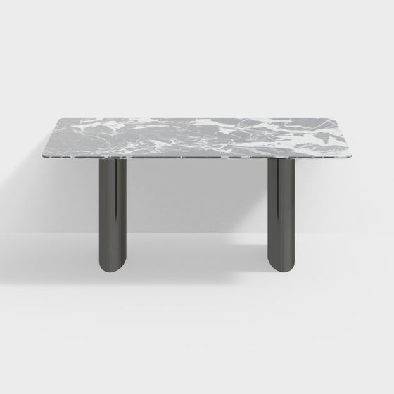 Elegant Marble Dining Table 3D model