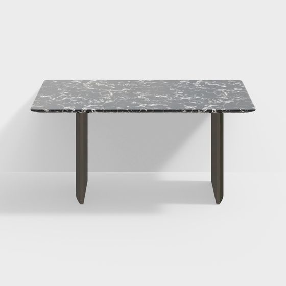 Elegant Marble Dining Table 3D model