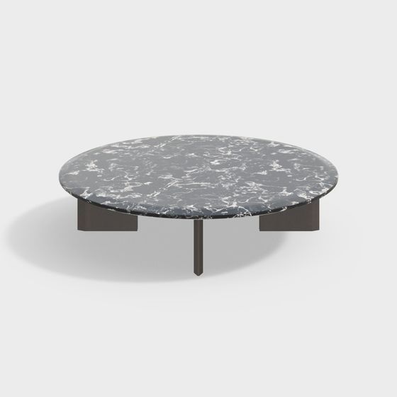 Chic Low-Poly Round Table 3D model for Stylish Interiors