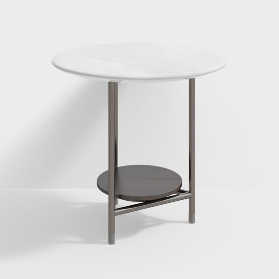 Low-Poly Round Table 3D model for Modern Interiors