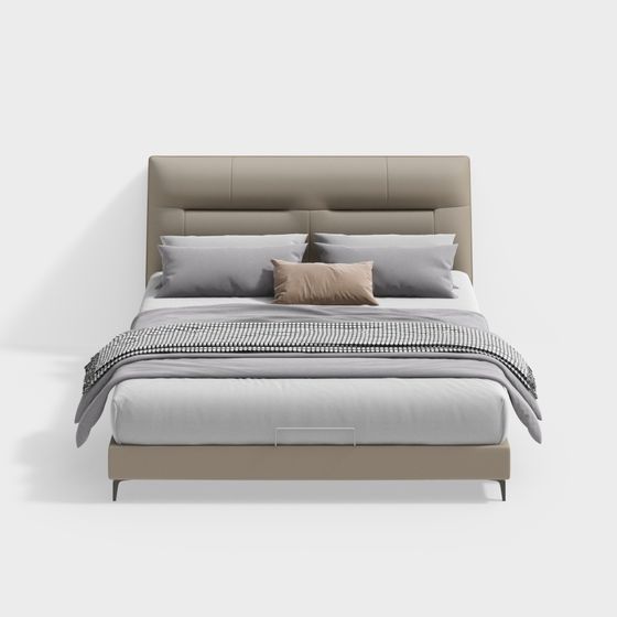 Urban Retreat 3D model Bed for Contemporary Interiors