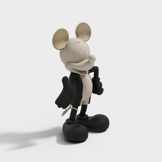 Mickey Mouse Low-Poly 3D Model