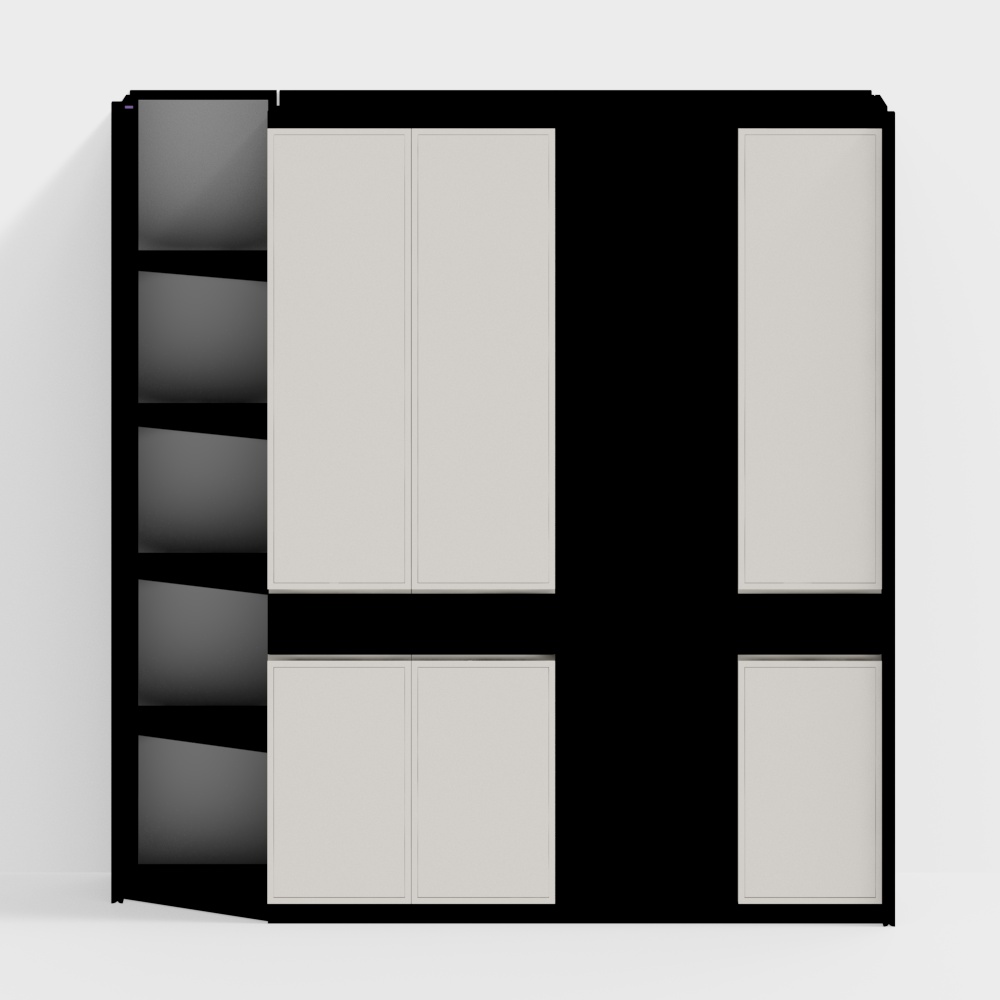 Corte de esquina ajustado para armario de puerta