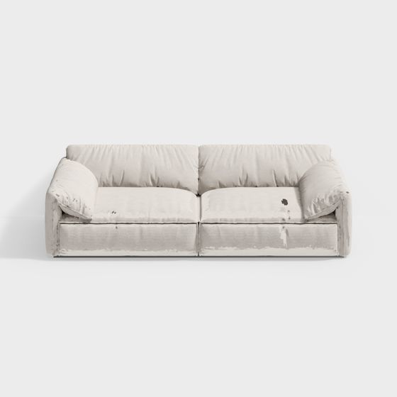 Modern Sofa 2 3D Model in Beige