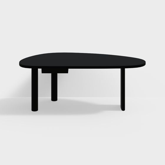 Stylish Oval Coffee Table 3D model for Modern Spaces