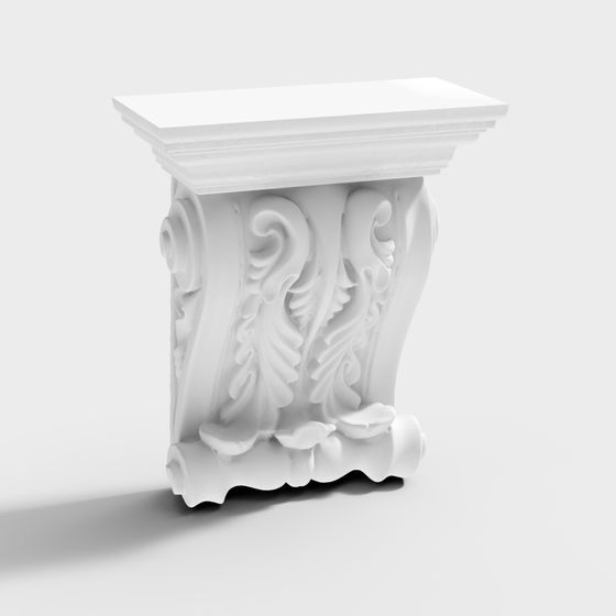 Elegant Roman Column Base 3D model for Creative Projects