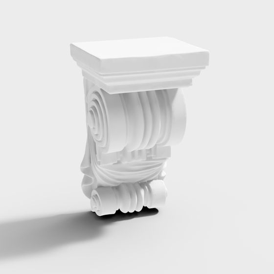 Elegant Roman Column Base 3D model