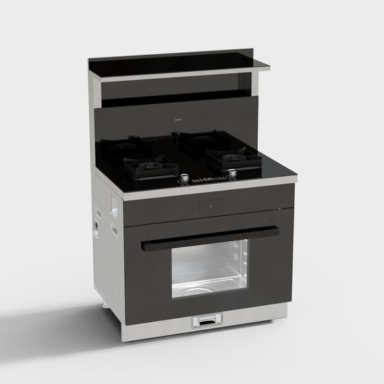 Modern Gas Stove 3D model for Contemporary Cooking Spaces