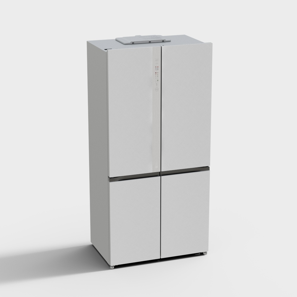 Modern Low-Polygon Refrigerator 3D model