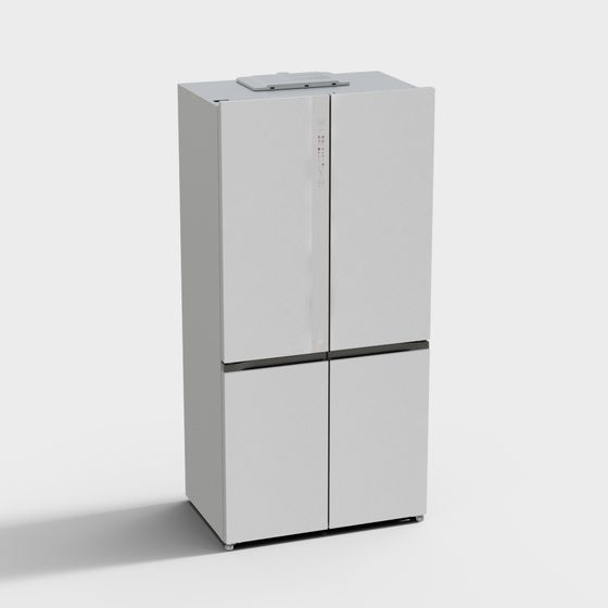 Modern Low-Polygon Refrigerator 3D model