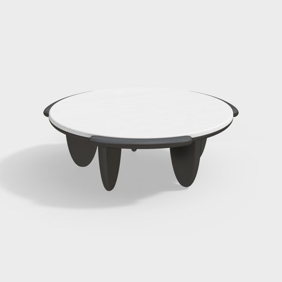 Contemporary Low-Poly Round Table 3D model for Modern Spaces