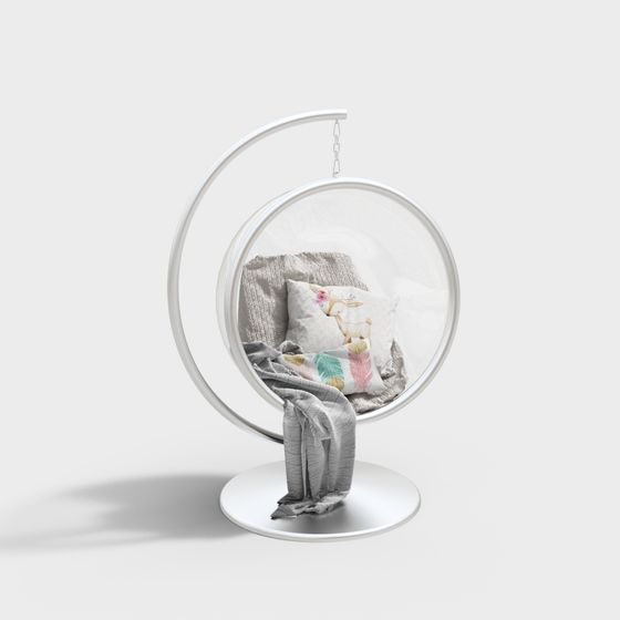 Elegant Acrylic Hanging Chair 3D model