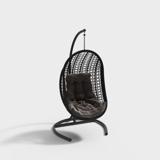 Stylish Hanging Chair 3D model for Tranquil Spaces