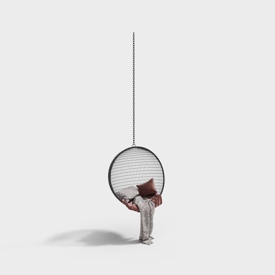 Stylish Hanging Chair 3D model for Modern Interiors