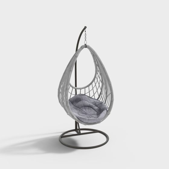 Dreamy Hanging Basket Chair 3D Model