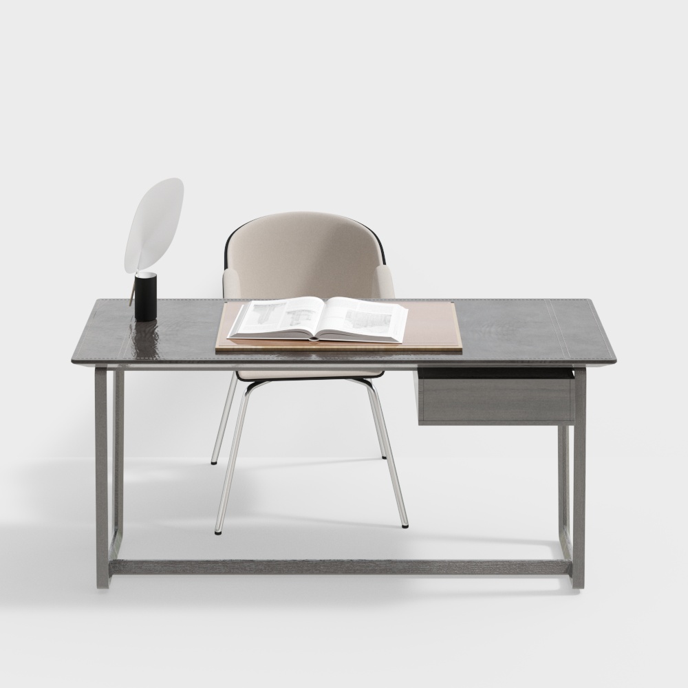 Modern black lightweight desk chair combination - desk combinati