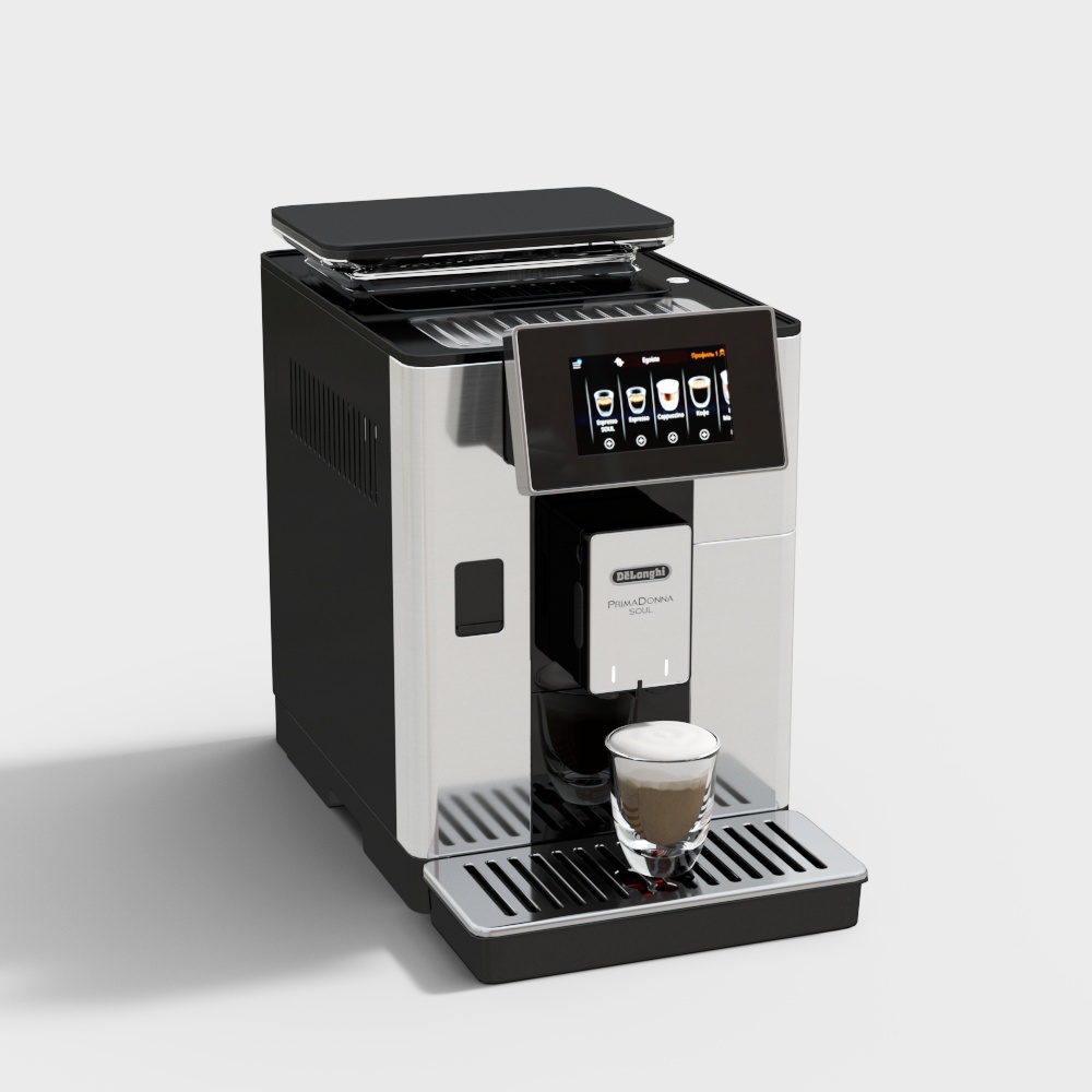 Stylish 3D Coffee Machine Model for Modern Interiors