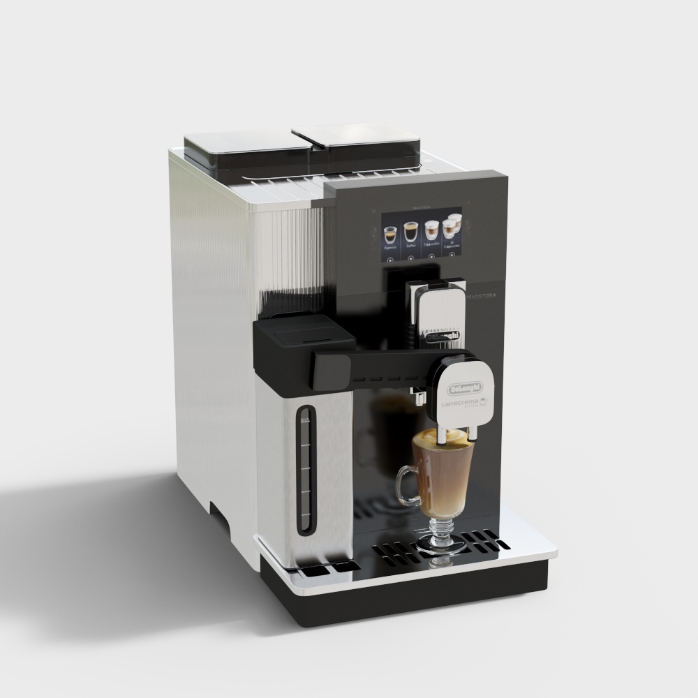 Sleek Low-Polygon Coffee Machine 3D model