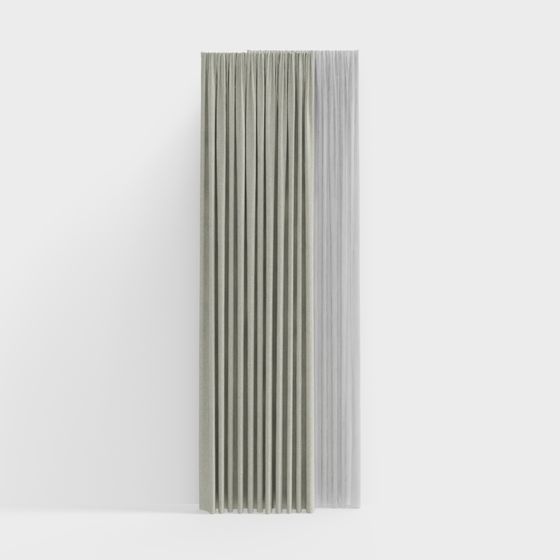 Folded Curtain 3D model