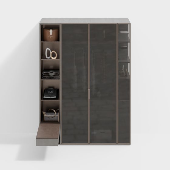 Modern Minimalist Wardrobe 3D model