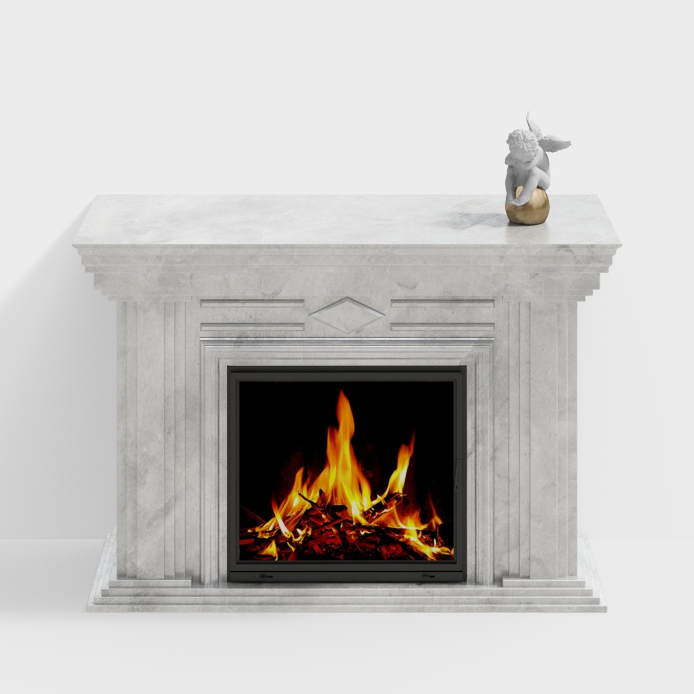 Modern wall mounted fireplace0