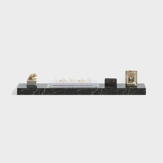 Chic Urban Living Room Display Shelf 3D model