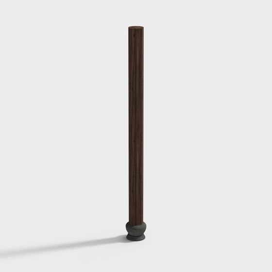 Minimalist Urban Lamp Post 3D model