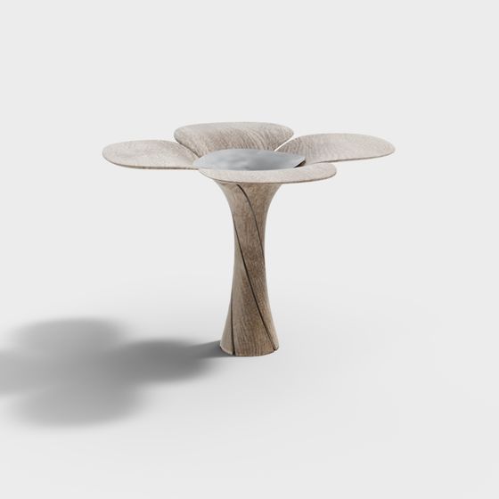 Elegant Flower-Shaped Table 3D model for Creative Spaces