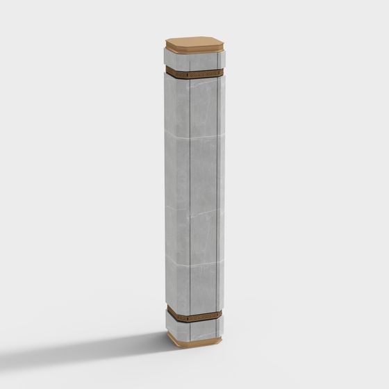 Stylish Marble Column 3D Model for Creative Projects