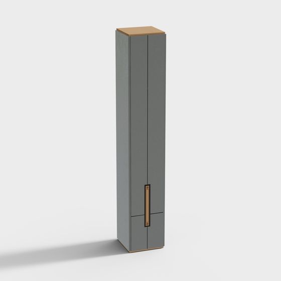 Chic Minimalist Storage Cabinet 3D model for Modern Spaces