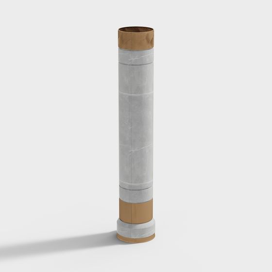 Urban Column Low-Poly 3D model