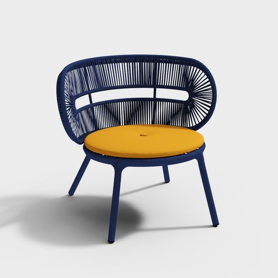 Cozy Corner Low-Poly Armchair 3D model