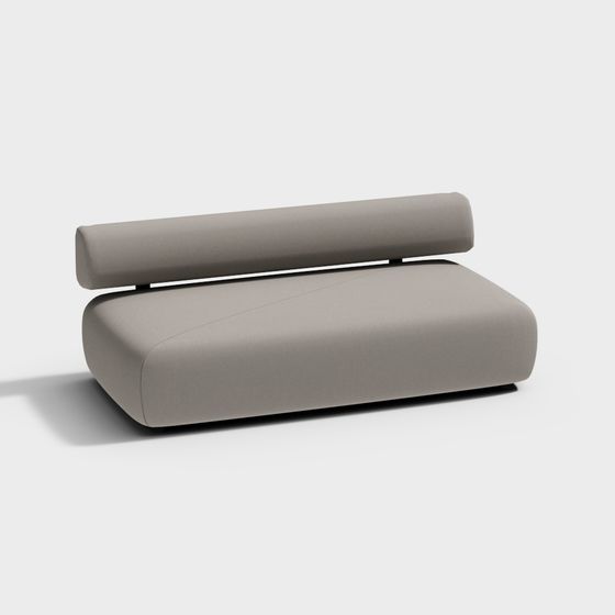 Streamlined Sofa 3D model for Modern Design