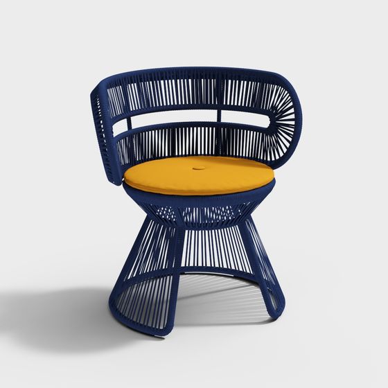 Cozy Weave Chair 3D model for Contemporary Spaces